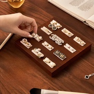 Wood Ring Earrings Display Tray Solid Wood Jewelry Tray Ring Storage Tray Jewelry Display Props