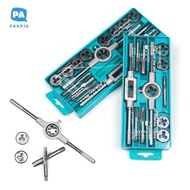 [NBI] Hand Tap and Die Set 12/20Pcs M3-M12 Straight Taper Portable Drilling Tools for Hobbyists Meta