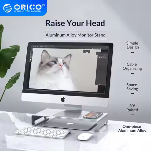ORICO Laptop Stand Portable Aluminum Monitor Stand Riser Computer Universal Metal Laptop Stand Deskt