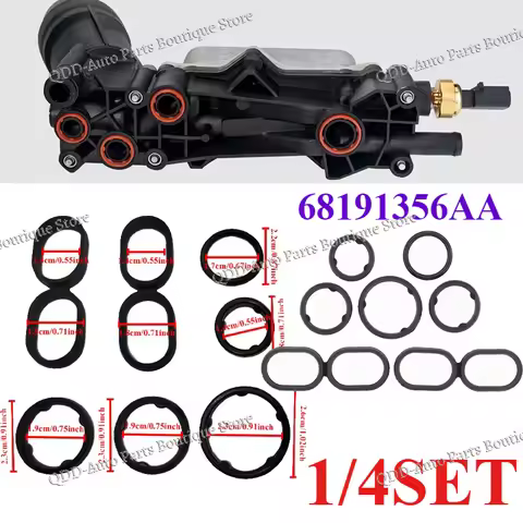 1/4SET 68191356AA For Chrysler 300 200 Dodge Avenger Charger Jeep Cherokee Oil Filter Adapter O Ring