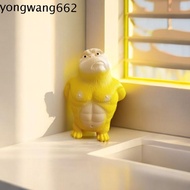 JERON Squeeze Vent Gorilla, Orangutan Yellow Squeezing Monkey Toys, Creative Soft Rubber 16cm Elasti