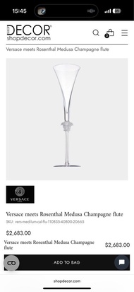 Versace meets Rosenthal Medusa Champagne flute