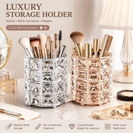 Makeup Brush Holder Jewels Diamonds Desktop Cable Storage Crystal Jewels Decoration Desk Organizer