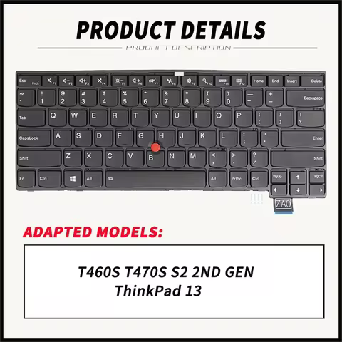 Laptop Replacement Keyboard for Lenovo ThinkPad E480 E485 E490 E495 L380 L390 L480 R480 T480S L490 T