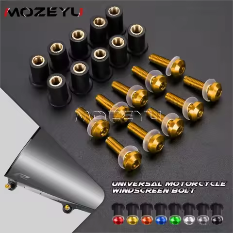 10PCS Fairing Bolts For HONDA Africa Twin CRF 1100 1000 L ADV XRV750 XRV650 CRF1100L CRF1000L Windsh