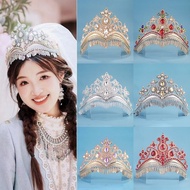 2026 Famous Ethnic Dance Headwear Alloy Leaf Crown Hair Accessories Light Luxury Tassel Studio Dance