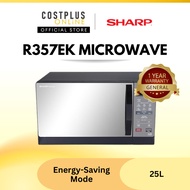 Sharp R357EK 25L Microwave Oven - Mirror Glass Door, 11 Power Levels, Sleek Ketuhar Gelombang Mikro