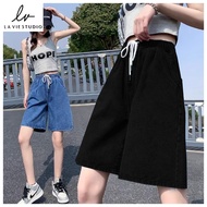 Hot pants women's jeans short women's jeans baggy jeans women's elastic waist korean style women's j