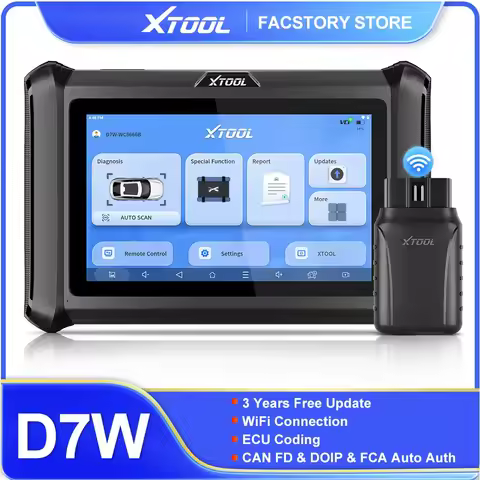 XTOOL D7W Bluetooth Diagnostic Tool All System Automotive Scanner Bi-Directional Control ECU Online 