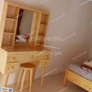 meja rias minimalis dari kayu jati belanda