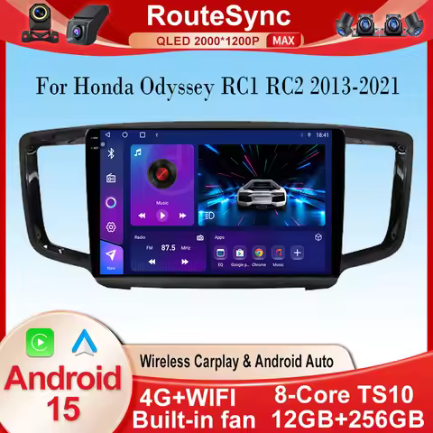 Android 15 12G+256G Car Radio Multimedia GPS For Honda Odyssey RC1 RC2 2013-2021 Auto Bluetooth CarP