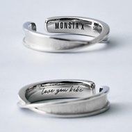 Kpop Idol MONSTA X Rings 10th Anniversary Korean Fashion Accessories Adjustable ring
