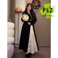 Cheongsam Muslimah Chinese Dress Plus Size New Chinese Ethnic Style Retro Improved Cheongsam Dress Q