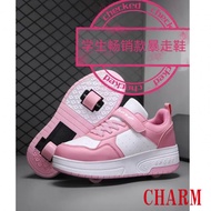 【Original】Heelys Shoes for Boys and Girls, Students, Adjustable for School, Breathable Two-Wheel Hee