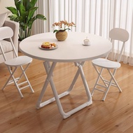 Foldable Table Dining Table Household Small Apartment Rental Room Simple Dining Table and Chair Portable Stall Small Square Table round Table