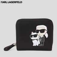 KARL LAGERFELD - K/IKONIK 2.0 LEATHER SMALL ZIP WALLET 230W3215 กระเป๋าสตางค์