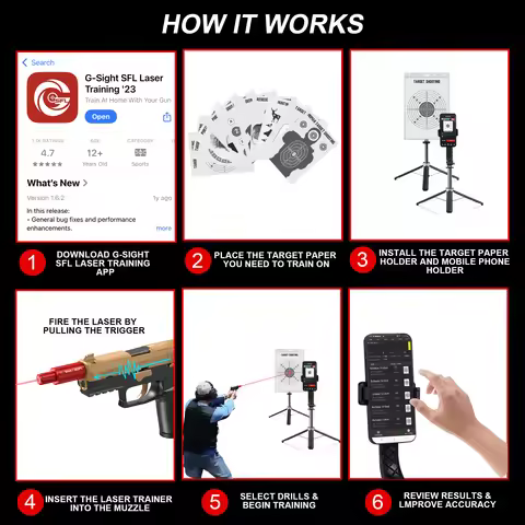 Laser Training System - Home Dry Fire Practice Save Ammo Cost for 9mm/38SPL.
