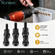 NORMAN Rivet Nut Tool, Simple Tool Carbon Steel Rivnut Kit, Nut Kit Nut Set Riveting Tool Heads Rivn