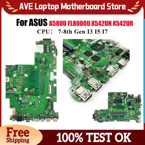X542UQ Mainboard For ASUS X542UN X542UR X542U X542URV X542URR X542UQR X542UF A580U L8000U Laptop Mot
