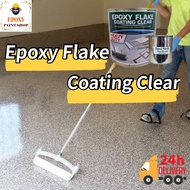 Epoxy Flake Coating Clear / Clear Coat for Epoxy Flake Professional Use Heavy Duty 1Liter+Hardener