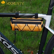 MXMUSTY Bike Front Tube Bag, Waterproof Multi-purpose Bike Handlebar Bag, Shoulder Bags Large Capacity Fix Antiskid Bicycle Front Trunk Pannier Pack Mountain Road Bike