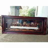 hiasan dinding perjamuan kudus / hiasan dinding perjamuan terakhir ukuran 145 x 60 cm
