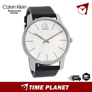 [Official Warranty] Calvin Klein Leather Watch City Men Watch K2G211C6