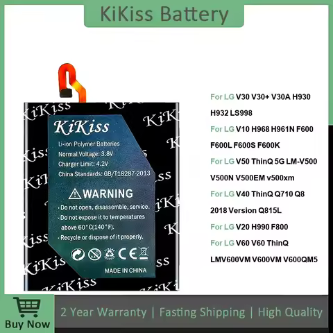 Battery For LG V30 V30+ V30A H930 H968 H961N F600 For ThinQ 5G LM-V500 Q710 Q8 2018 V20 V60 For Thin