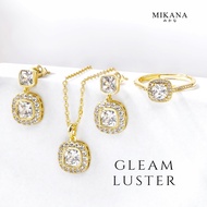 Mikana Gold Plated Gleam Luster Jewelry Set necklace earrings accessories gift ideas for girlfriend
