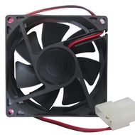 HITAM Fan Computer Casing 8cm Black and transparent centro cooler Wind kencen - Black