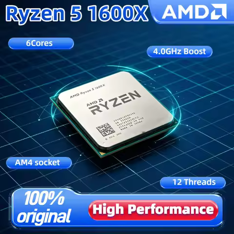 6 Core 12 Thread AMD Ryzen 5 1600X 3.6GHz 95W L3 16M Socket AM4 R5 1600X Desktop Gaming Processor Pr