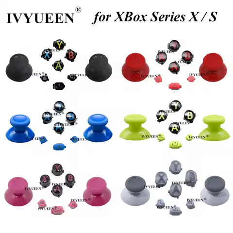 IVYUEEN for XBox Series X S Core Controller Thumbsticks ABXY View Menu Share Buttons Mod Kit Replace