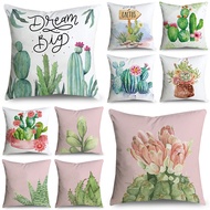 Cactus pattern  single-sided printing polyester cushion cover home decoration sofa Sarung bantal car pillowcase
