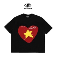 Form Boxy T-shirt, VIETNAM flag printed 260gsm Local Brand -D0019