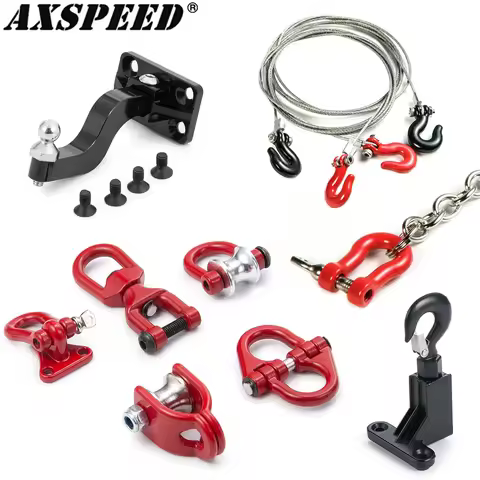 1/10 Scale Metal Tow Hook D-ring Winch Anchor Shackle Trailer Chain Tools for RC Model Car Axial SCX