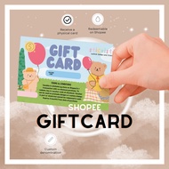 Shopee Giftcard with Voucher Code in Physical Card form | Giftcard