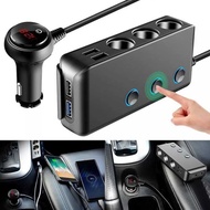 USB Port Car Charger USB Charger Voltmeter wth 3 Way Car C