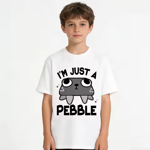 Dandy's World Pebble It's Just A Pebble Funny Tees Short Sleeve Breathable Casual Unisex aldult Pare