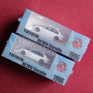 Die Cast 1: Toyota Corolla AE100 white pearl 1996 Carbon Hood [BMCreations] with Accessories