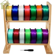 2 Tier Wood 3D Printer Filament Storage Rack Desktop for Home Office Workshop Studio SHOPABC8570