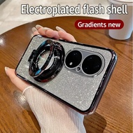 For Huawei P50 Pro Casing Electroplating Soft Glitter TPU Phone Back Cover Huawei P50Pro Phone Case 