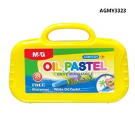 Oil Pastel M&G 24 Colors AGMY3323 Crayon 24 + 1 Color Crayon Washable Free Sharpener