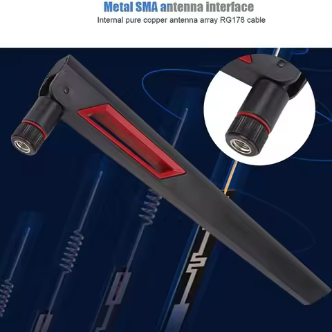 X49A-High Gain Router Antenna SMA 8Dbi 2.4G/5.8G Dual Band Antenna Wifi Router Adapter For ASUS AC68