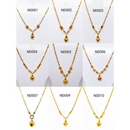 Merdeka 916 Gold Disco Love Necklace / Rantai Leher Love Giler Choker Emas 916 ( 2g - 4g+ )