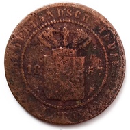 Koin Kuno 1 Cent Nederland Indie Tahun 1857 - KTC324