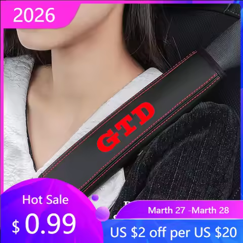 2026 New For VW VOLKSWAGEN Hub Caps 2Pcs Nappa Leather Car Seat Belt Protection Shoulder Pads For VW