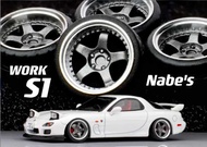 1/64 Chika Nabes Wheels 8.5mm/8.9mm/9.7mm Tires SSR TF1/BBS RZD/Nismo LMGT4/Work S1 3P for 1:64 Car 
