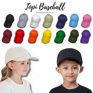 Topi Baseball Anak / Balita Polos Untuk Anak Usia 1-8 Tahun Laki Perempuan