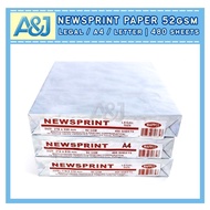 Nappco Newsprint Paper 52gsm (short, a4, long) a4 paper