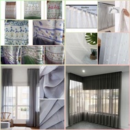Inner curtain net with 3 pinch motif, minimalist window curtain net